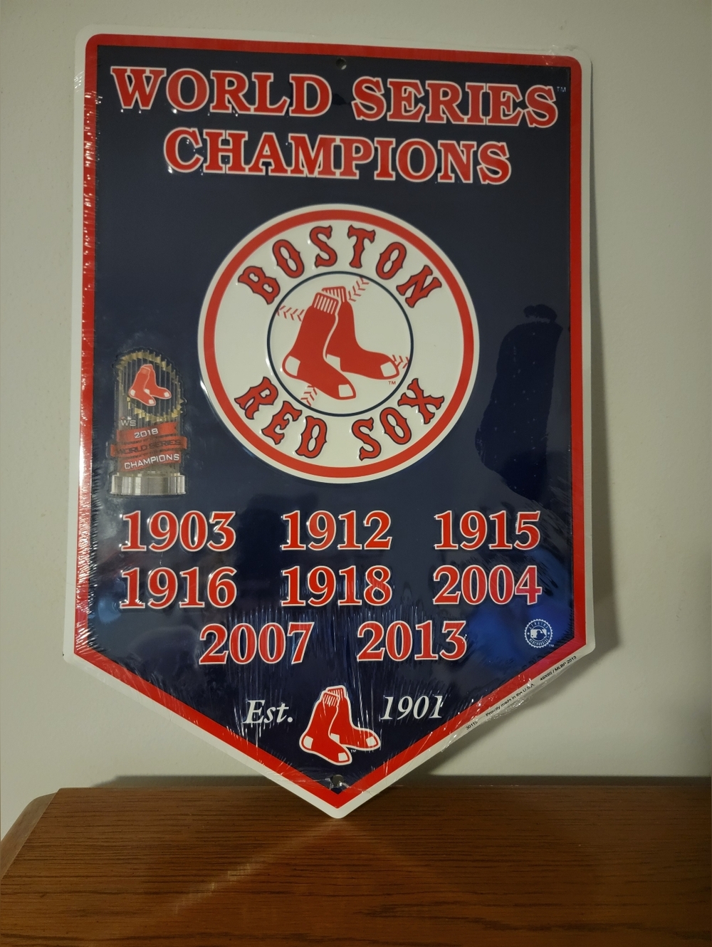Boston Red Sox World Series Champions Metal Sign 1903-2013